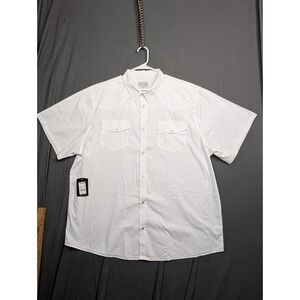 Gibson Trading Company Men's Size4X White Short Sleeve Pearl Snap Western Cowboy